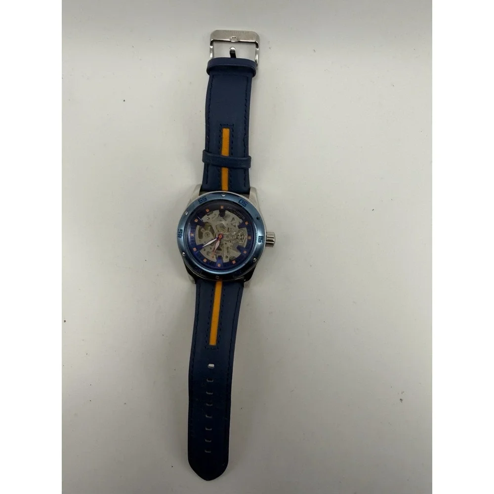 Akribos XXIV Automatic AK476BU Mens Working Skeleton Watch 48MM 8